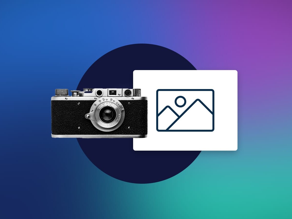 Ffilm camera in front of photo icon